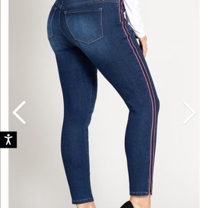 VERVET JEANS with red stripe